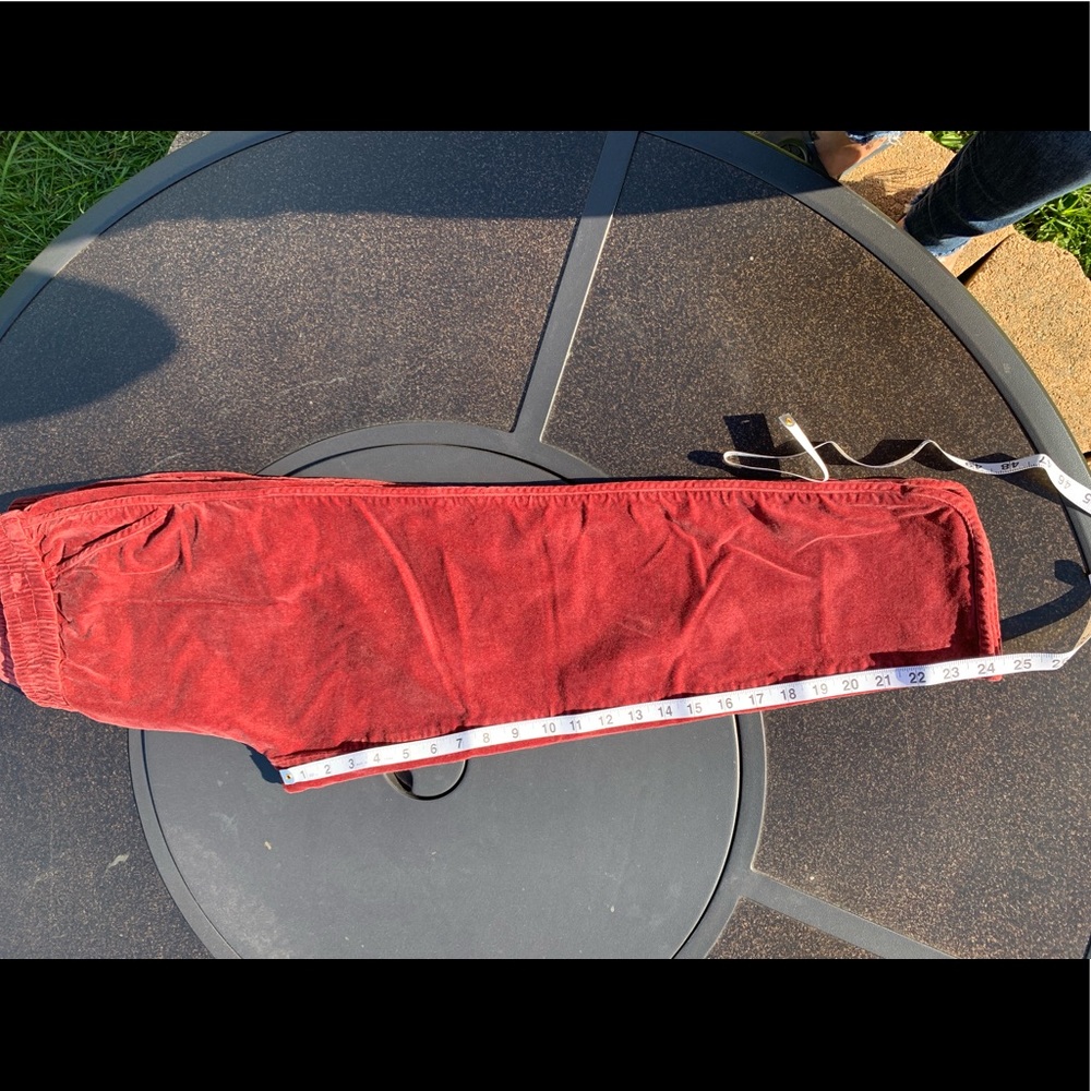 NWOT Beautiful Madewell Velvet Track Pants - Picture 6 of 8